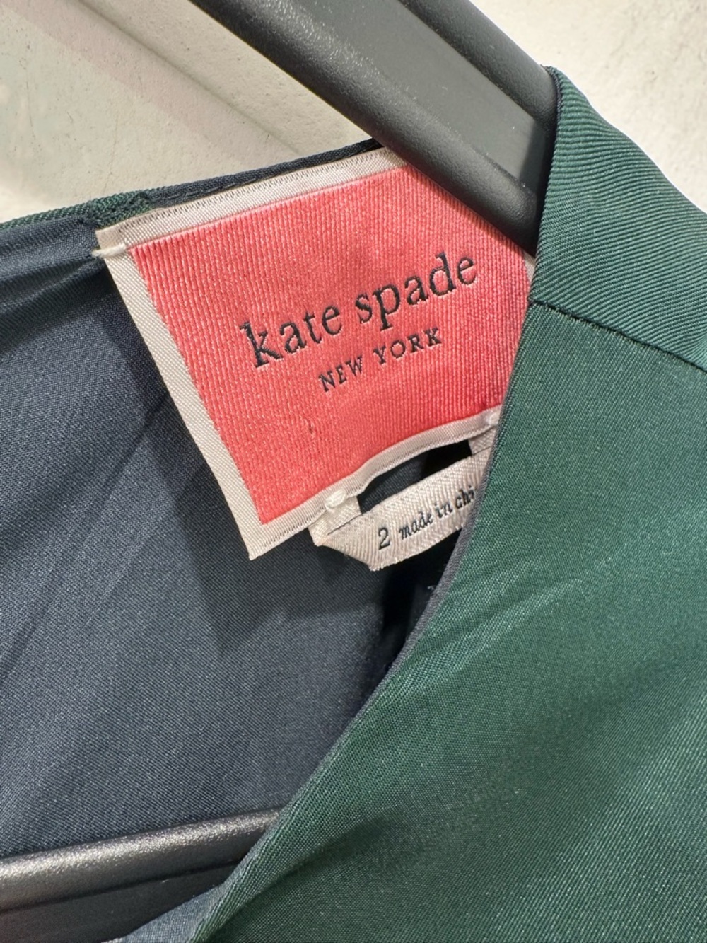 Kate Spade Matinee Silk Blend Dress 2 Emerald Green Midi Elegant Romantic Chic - Picture 5 of 8